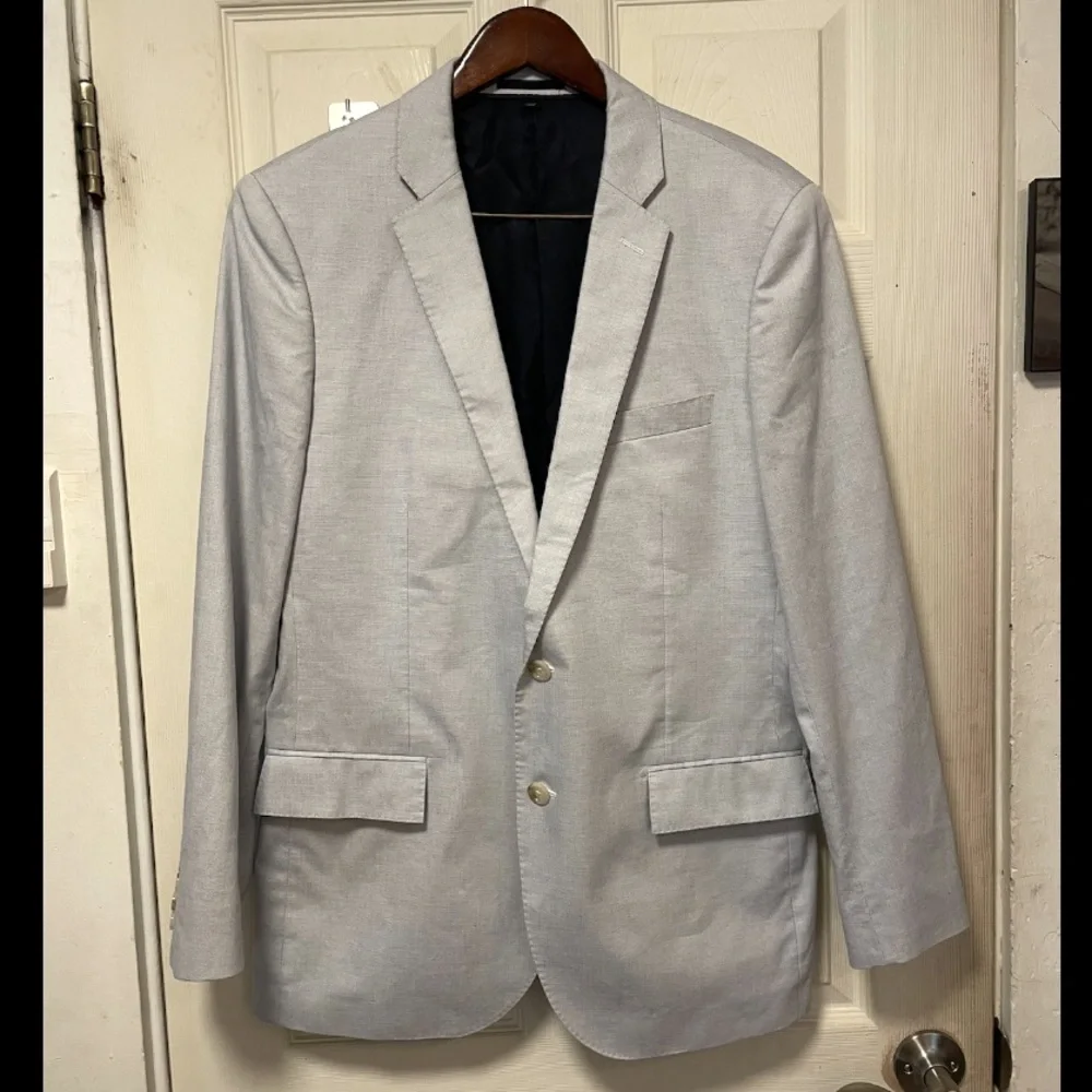 J. Crew Ludlow Slim Fit Tessuti di Sondrio Cotton Pale Blue Jacket Blazer 42R